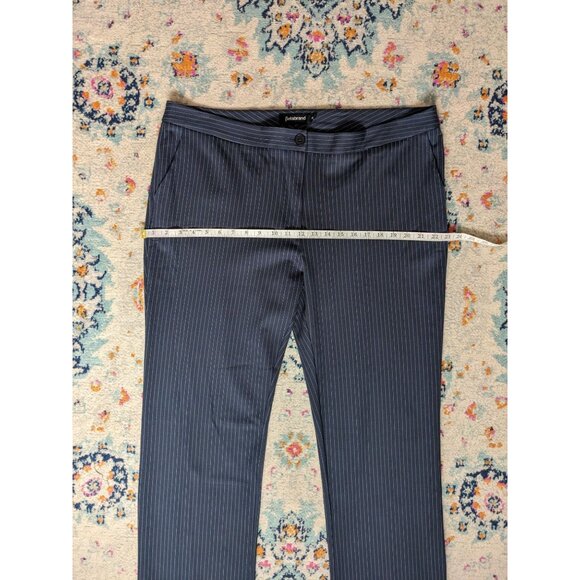 BetaBrand Navy Pinstripe Straight Leg Trouser‎ - 14 - Picture 8 of 10